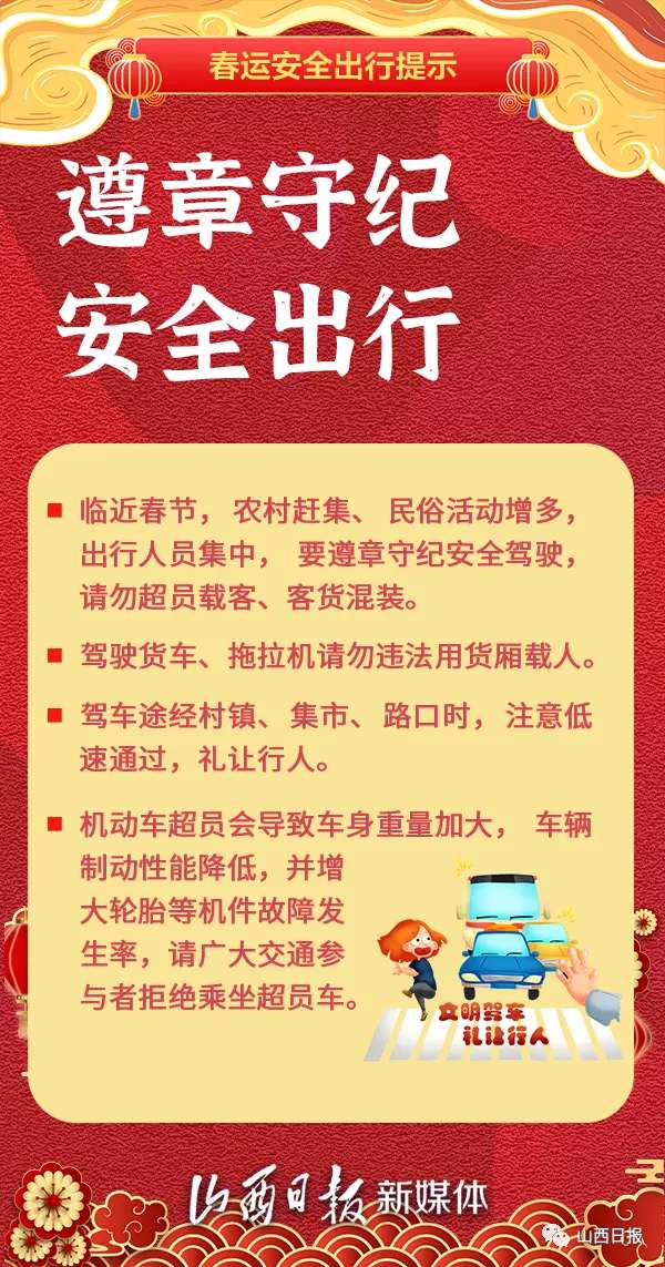 【海报】安全出行，平安到家！春运安全出行提示来了【半岛官方下载地址】(图2)