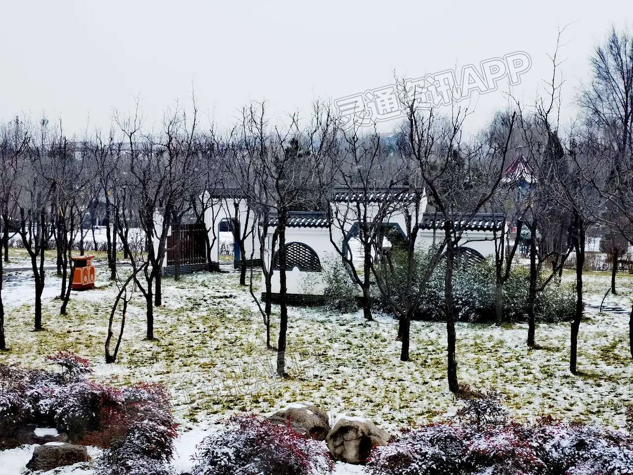 稷山民乐园雪景图。【ng体育app下载】(图5)