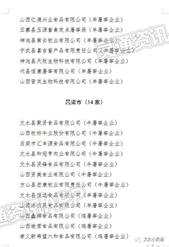 山西牛羊禽合格屠宰企业名单公布，运城有5家-Kaiyun官方网(图4)