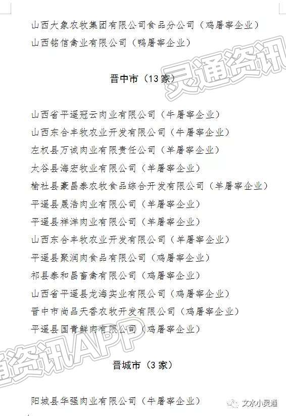 山西牛羊禽合格屠宰企业名单公布，运城有5家-Kaiyun官方网(图5)