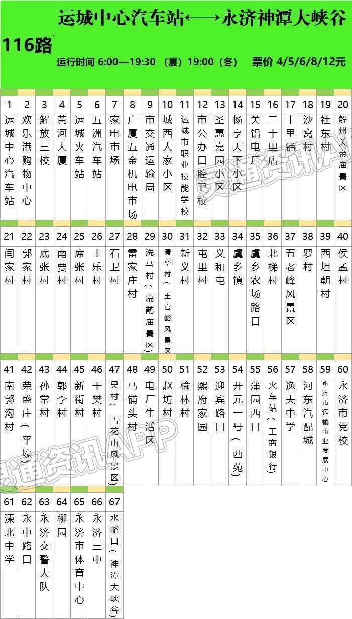 “江南JN体育登录入口”高光时刻！运城市首条旅游公交运城至永济116路将于9月30...(图1)