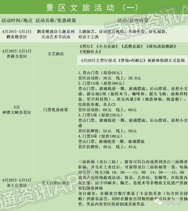 JN江南·体育注册：最新！永济市五一假期文旅活动安排来了(图1)