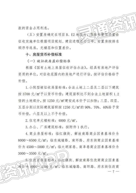 鼓楼片区棚户区改造项目(二期)房屋征收补偿安置方案！征求意见稿-半岛官网App下载(图7)