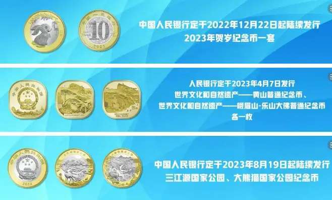 【澳门永利官网】央行公布2023年普通纪念币余量兑换工作安排