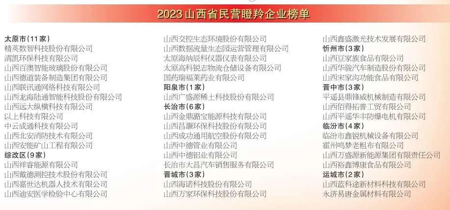 2023年山西省民营企业100强发布-NG体育APP下载(图6)