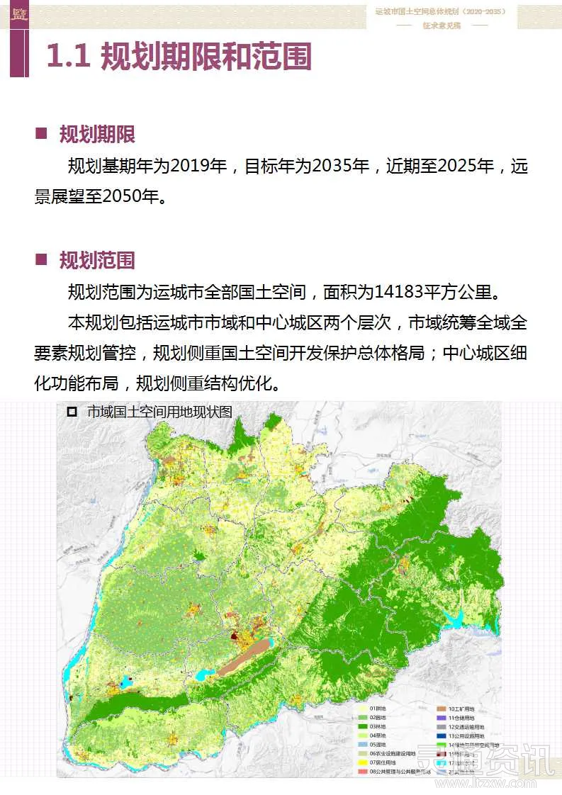 重磅關於公開徵集運城市國土空間總體規劃20202035年意見建議的公告